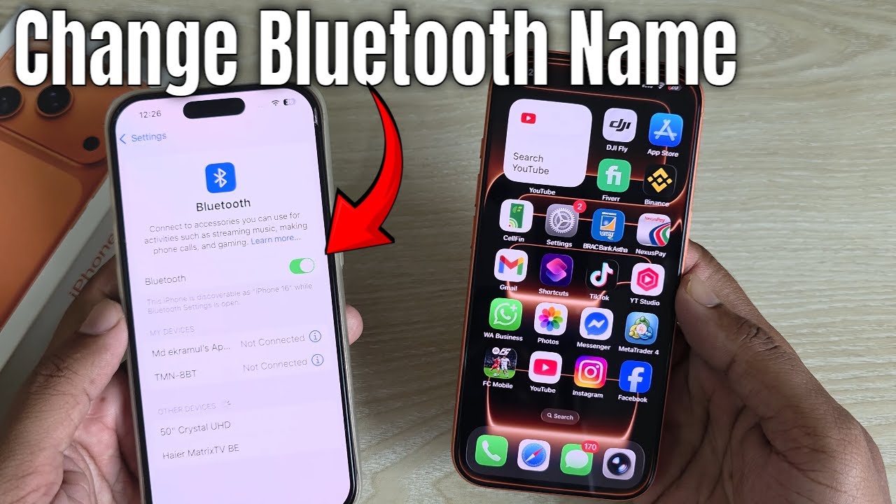 iPhone 17 Pro/Pro Max: как изменить имя Bluetooth iPhone