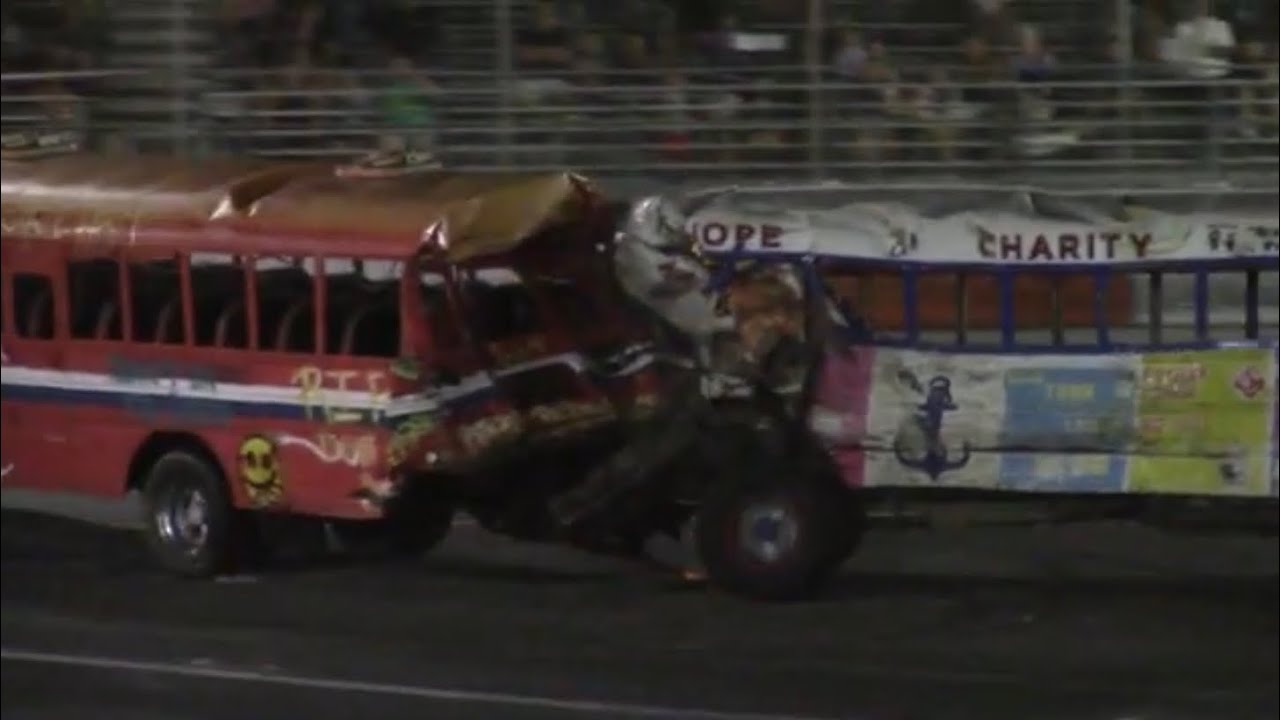 Riverhead Raceway School Bus Demolition Derby