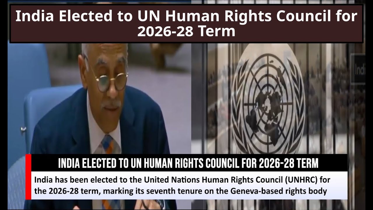 India Elected to UN Human Rights Council For 2026-28 Term