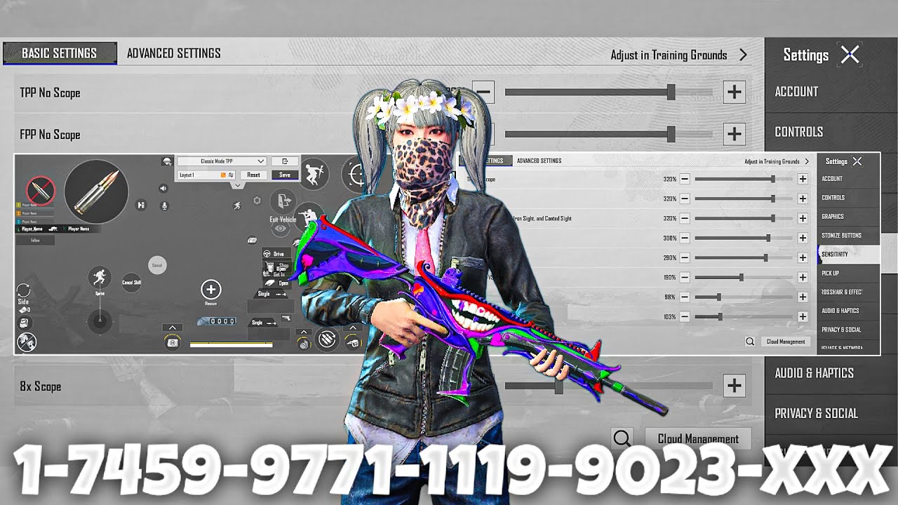 NEW UPDATE 4.3🔥BEST SENSITIVITY CODE + CONTROL SETTINGS BGMI/PUBG MOBILE