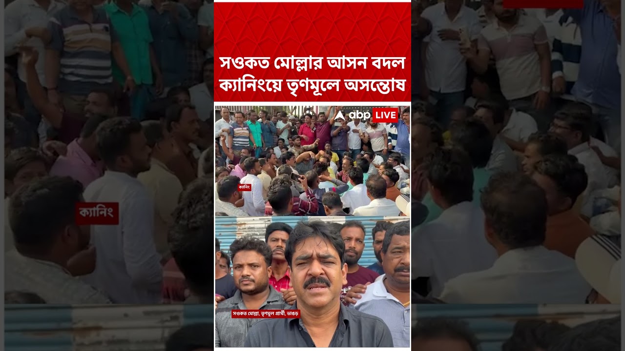 Saokat Molla-র আসন বদল, Canning-এ TMC-তে অসন্তোষ  #shorts #abpananda