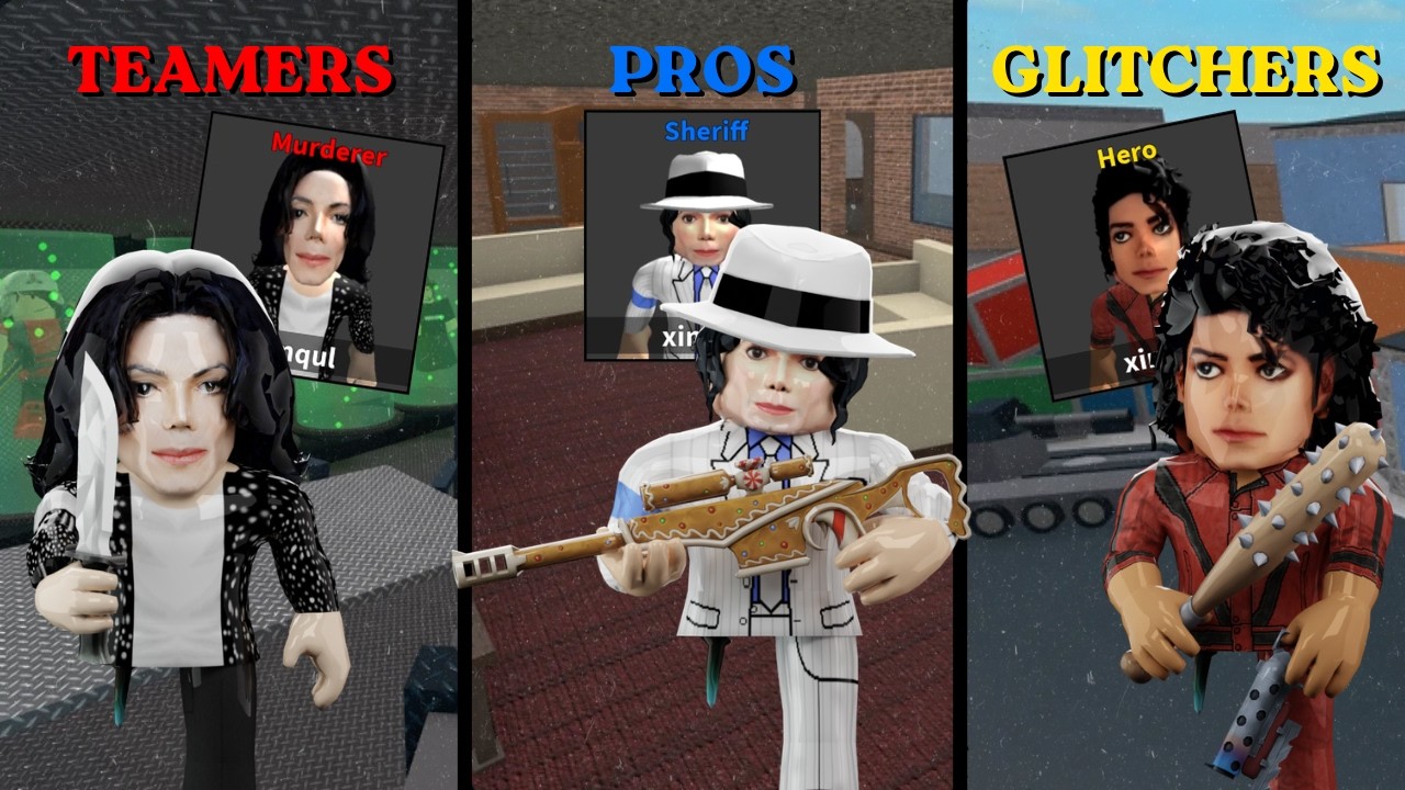 DESTROYING ANNOYING MM2 PLAYERS as MICHAEL JACKSON (Murder Mystery 2)