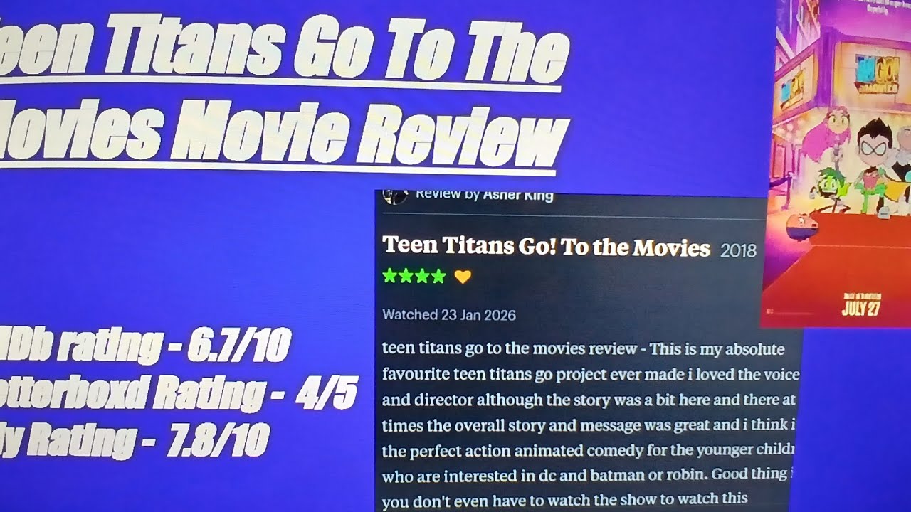 Reviewing the 2018 movie teen titans go to the movies. 