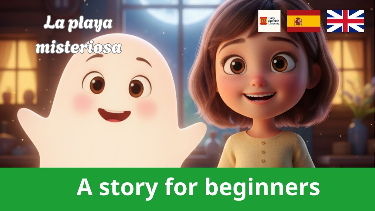 LEARN SPANISH with Simple Story for beginners (A1-A2) – La playa misteriosa