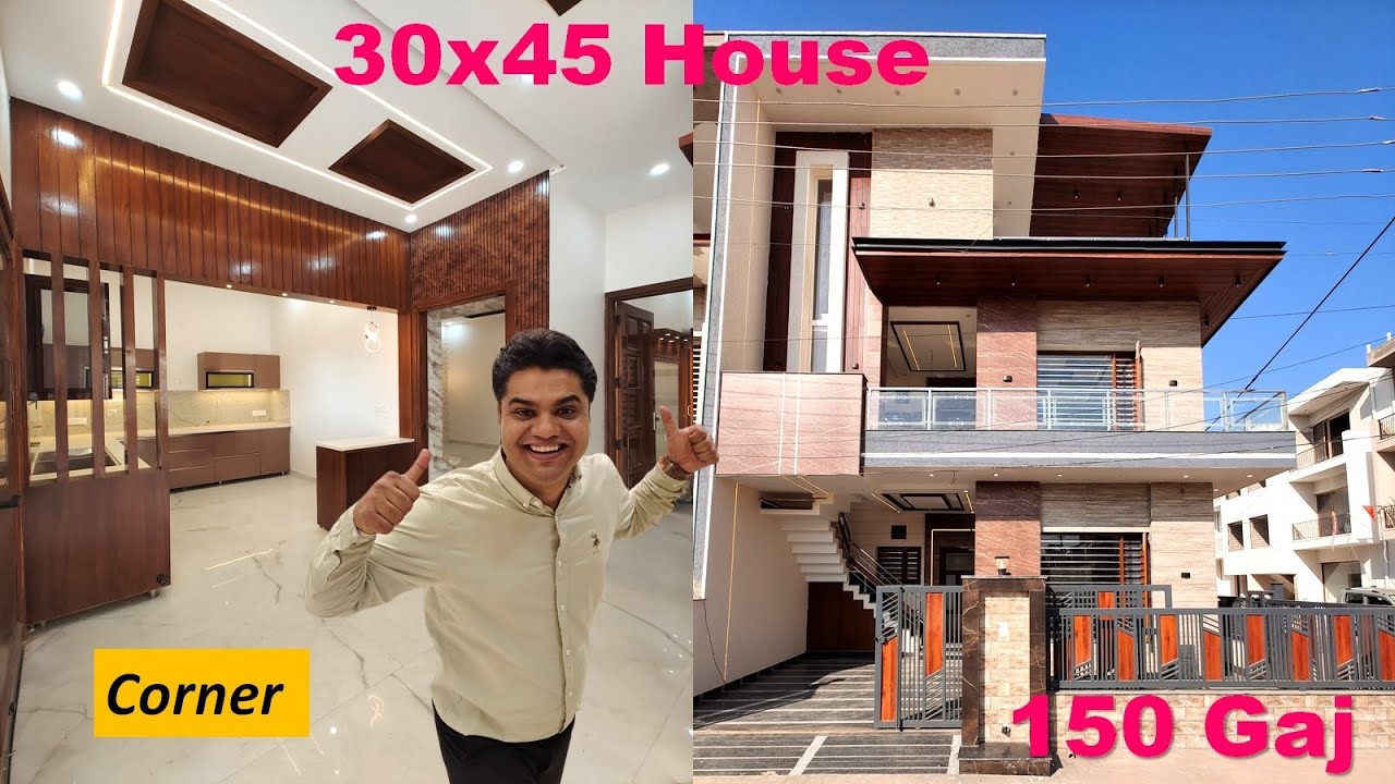 30x45 House Design | 150 Gaj House Design 3 d | 30*45 House Plan with car  Parking |New House Design