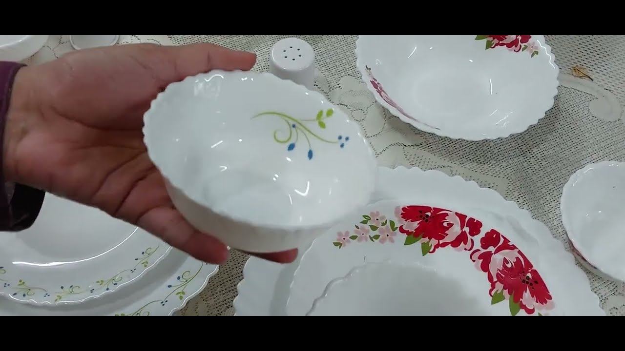 comparison b/n cello dinner set laopala dinner set and borosil dinner set|review and unboxing