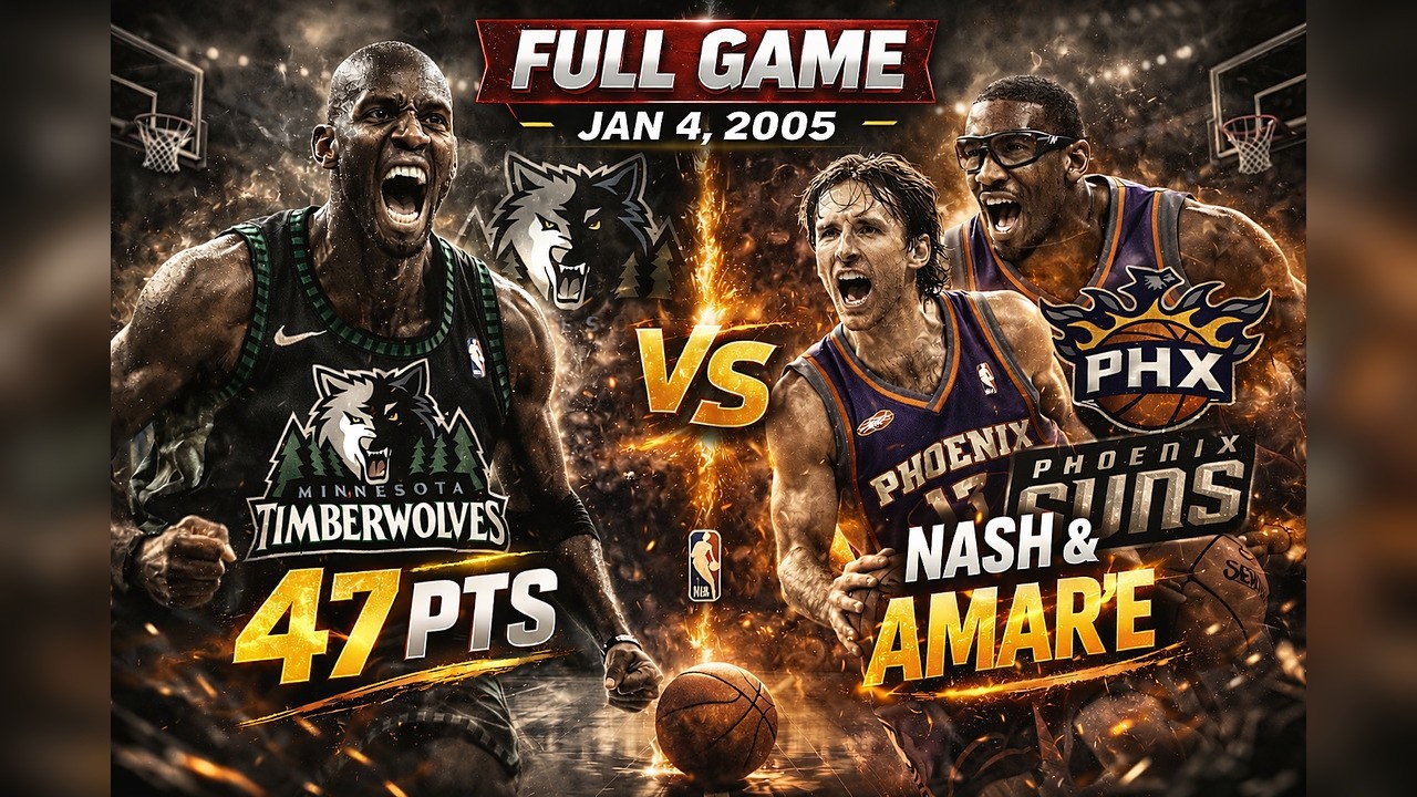 Kevin Garnett 47 PTS vs Steve Nash & Amar’e Stoudemire | Suns vs Timberwolves | 1-4-2005 | FULL GAME
