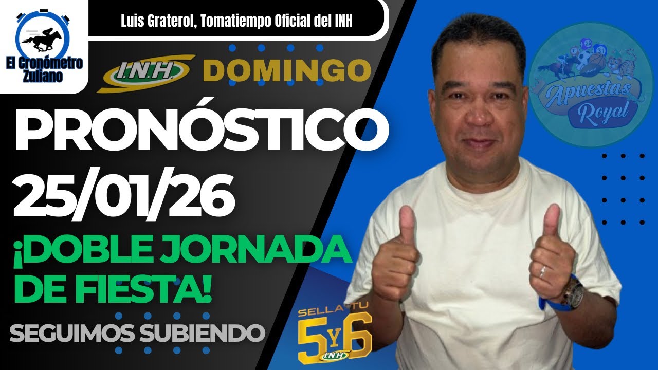 Pronóstico La Rinconada Caracas para el DOMINGO 25 de Enero del 2026 | Exclusiva | #hipismo #5y6