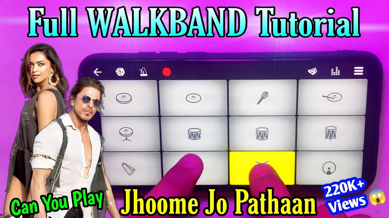 Jhoome Jo Pathaan Song Full WALKBAND Tutorial | Instrumental Ringtone