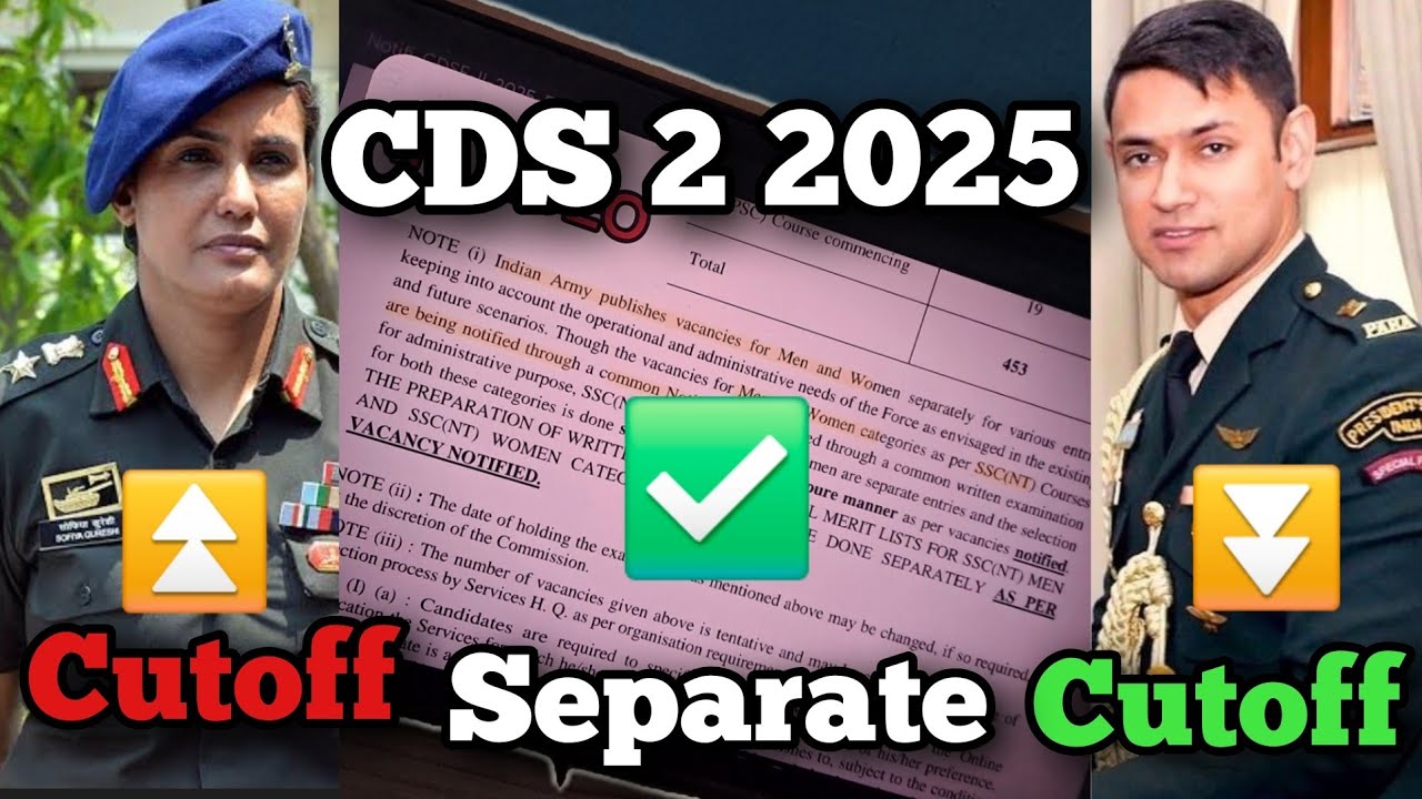 CDS CUTOFF 💀 | Boys Vs Girls 🚫 | NOTIFICATION That Changed The CUTOFF GAME #cds2025#cutoff#ota#ima