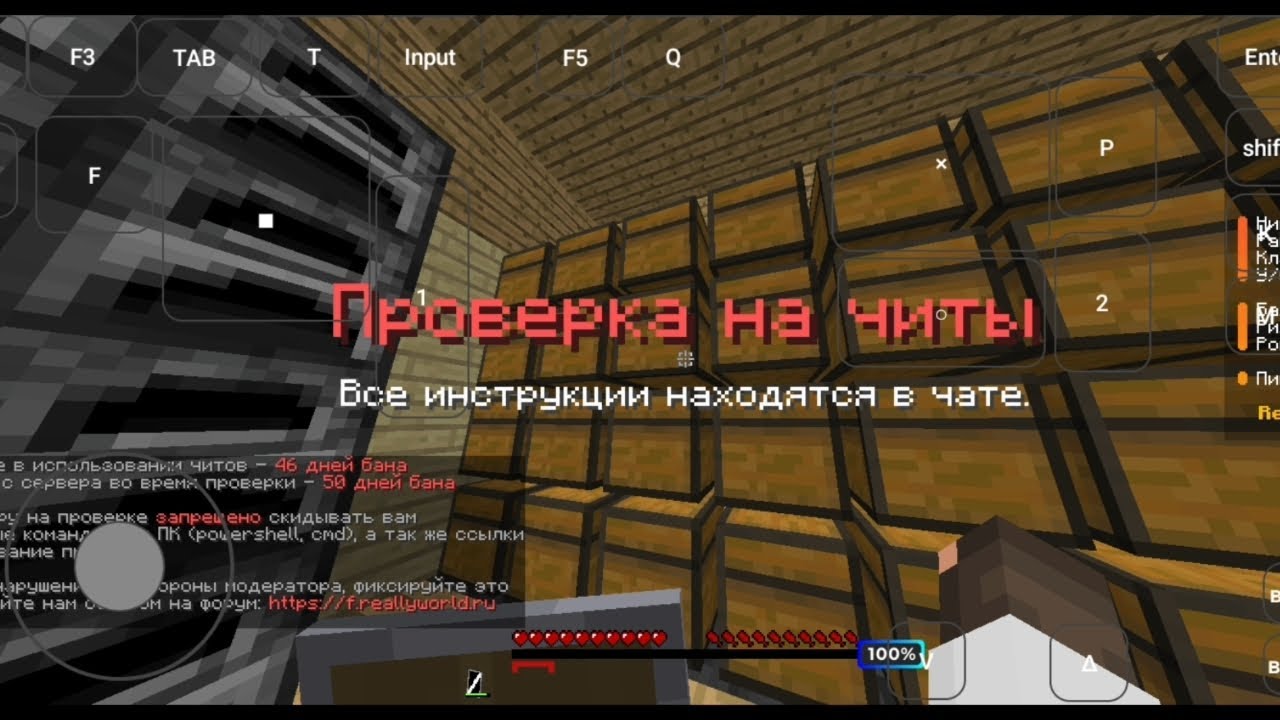 УШЕЛ С ПРОВЕРКИ НА ТЕЛЕФОНЕ С ЧИТАМИ ПОД ПОДЛУЮ ЕВРЕЙСКУЮ МУЗЫКУ НА REALLYWORLD FoldCraftLauncher