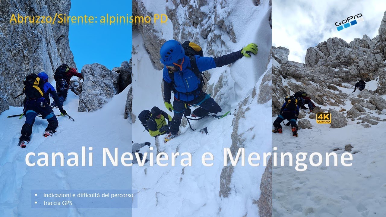 Canali Neviera e Meringone. Abruzzo/Sirente (alpinismo PD)