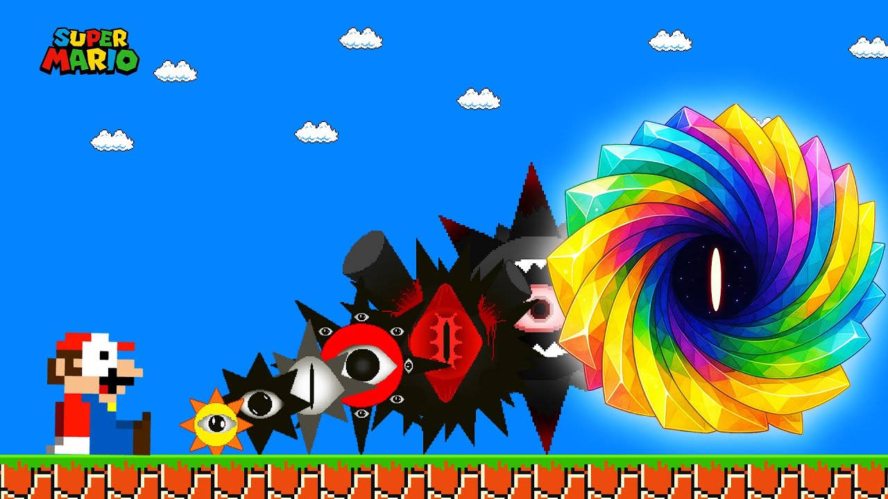 Mario vs Suika | NEW EVOLUTION of SPRUNKI Mr.SUN Phases 112