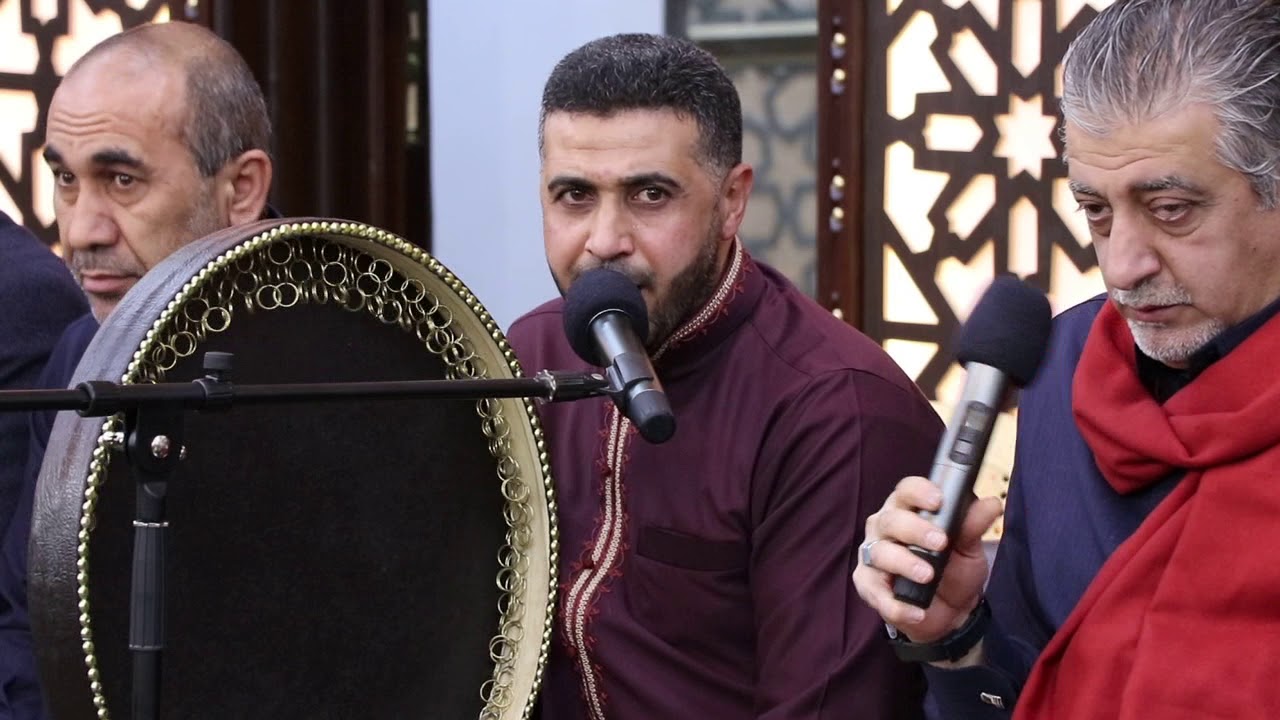 الشيخ حسين الياخندي والشيخ زيد النعيمي والشيخ مصعب الصالحي منقبة في جامع المدلل في مدينة الفلوجة ج٢