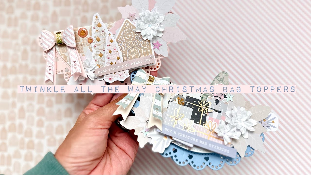 Craft With Me | Creating 2 Pastel Christmas Bag Toppers with Non-Christmas Dies! | Feat. Scrap Diva!