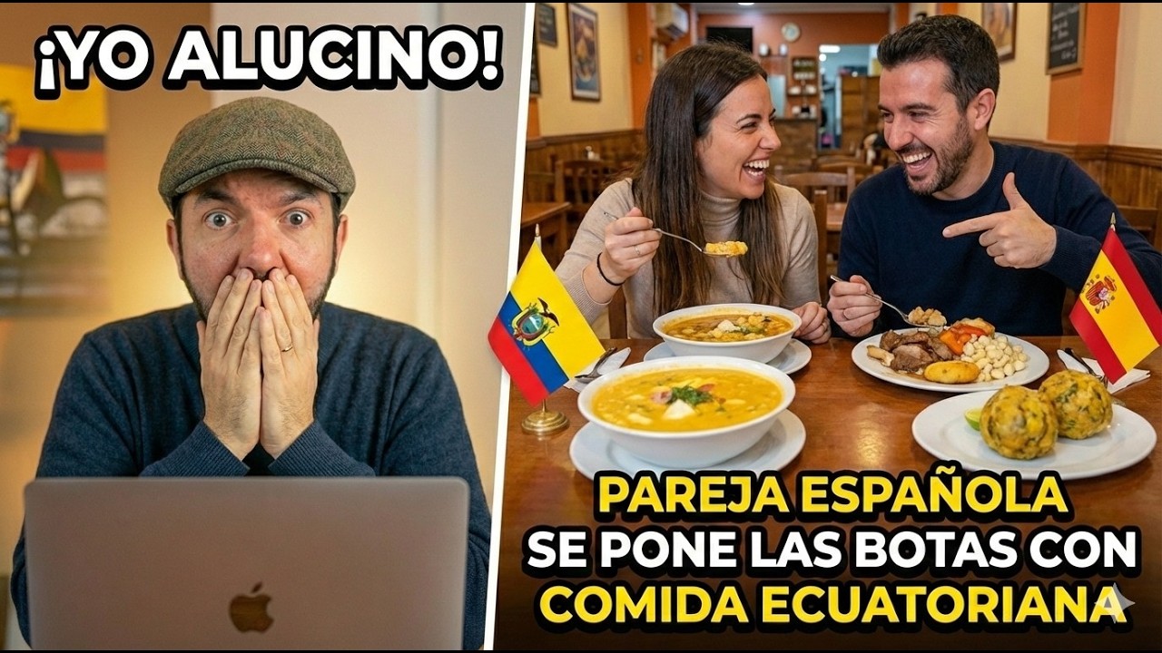 UNA PAREJA ESPAÑOLA PRUEBA COMIDA de ECUADOR 🇪🇨 | NO ESTABAN PREPARADOS