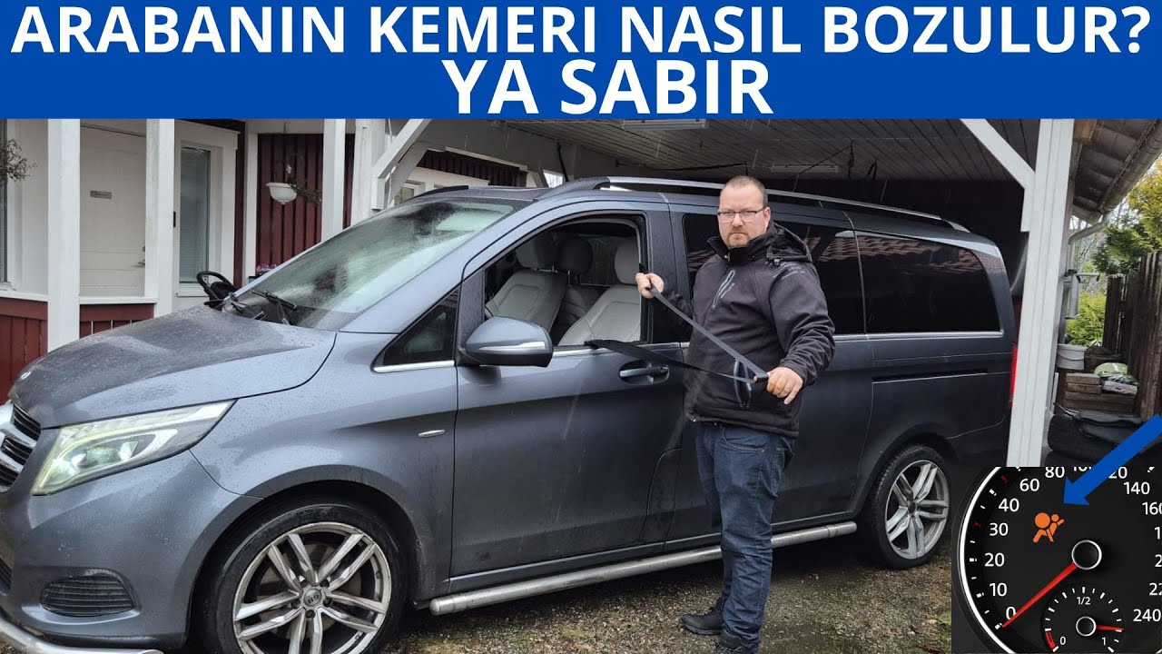 KEMER DEĞIŞIMI │ AIRBAG IKAZ IŞIĞI YANIYOR  İŞ BAŞA DÜŞTÜ │CHANGING SEATBELT MERCEDES W447 V250