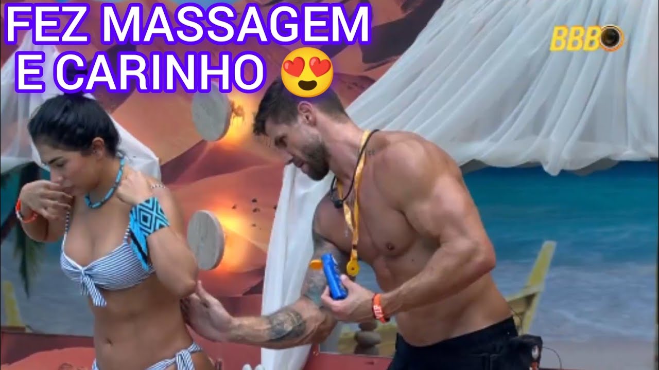 JONAS FAZ MASSAGEM EM MARCIELE E MAXIANE VÊ E FICA COM CIÚMES E DIZ 'EITA COMO FAZ MASSAGEM