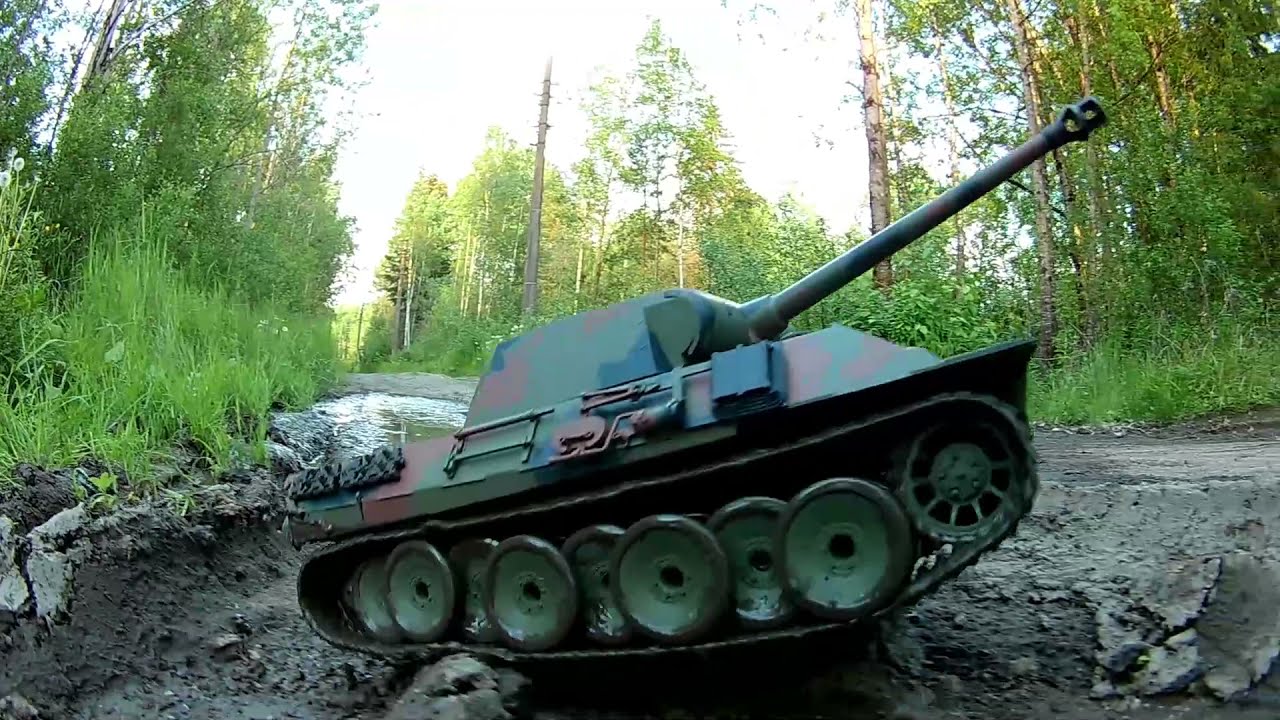 1/16 RC Tank Panther Heng Long Off Road, Rough Terrain Challenge!