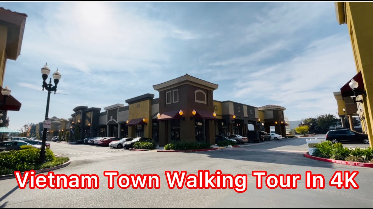 VIETNAM TOWN WALKING TOUR IN 4K - Largest Vietnamese Plaza In San Jose California Bay Area