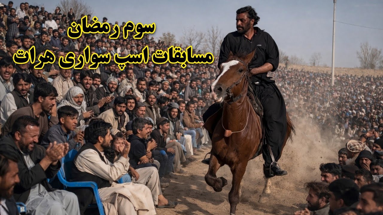 بازی جذاب و دیدنی از میدان اسپ سواری هرات 