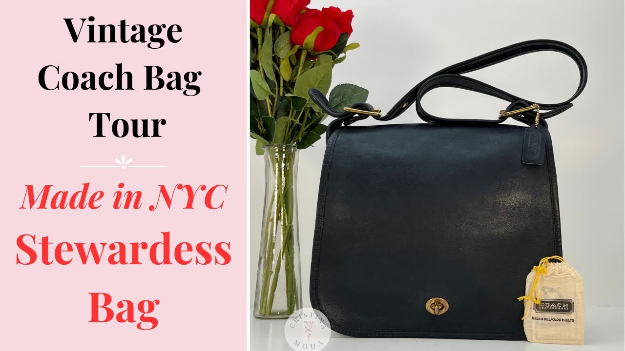 Vintage Coach Bag Tour | 1980's Stewardess Bag | shop.cristinamoda.com