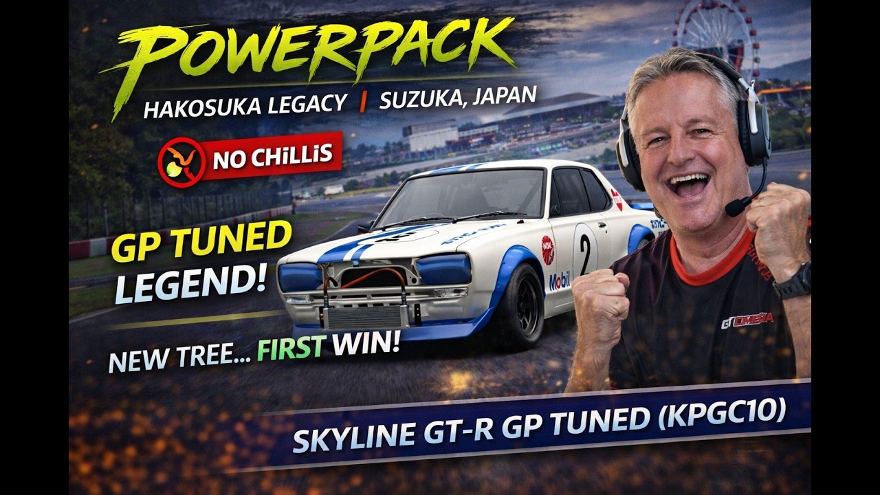 GT7 Power Pack How to Win Hakosuka race 1 No Chillis Nissan GTR at Suzuka