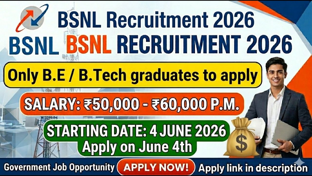 BSNL bharti June 2026 | BSNL 2026 | 2026 BSNL Bharti | sarkari bharti | 2026 govt..bharti | dailyJOB