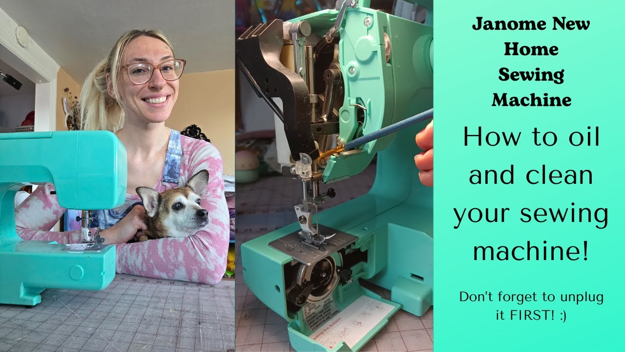 How to Oil Janome New Home Sewing Machine Full Clean and Oil