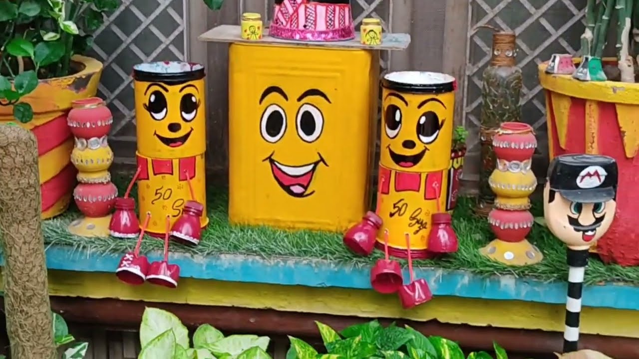 DIY ki Duniya kabad se banaye kese kese jugad कबाड़ से बनाएं कैसे कैसे जुगाड़ 😲😲 गार्डन में