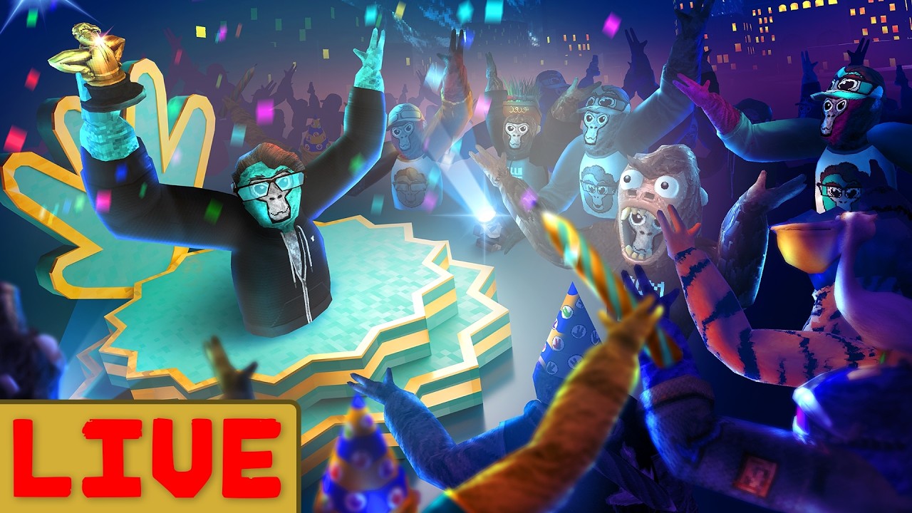 Gorilla Tag's Birthday Live Event! (In-Game Event, Gold Lemming Reveals, GT Trivia, and More!)