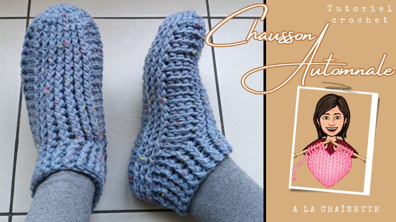 🩰🤩 TUTORIEL CROCHET RAPIDE ET FACILE : CHAUSSONS ULTRA CONFORTABLES TOUTE TAILLE | A LA CHAÎNETTE