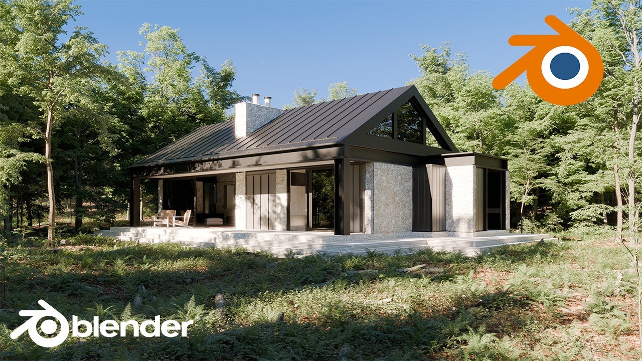 Easy Realistic Cabin Architecture And Environments In Blender - Beginner tutorial