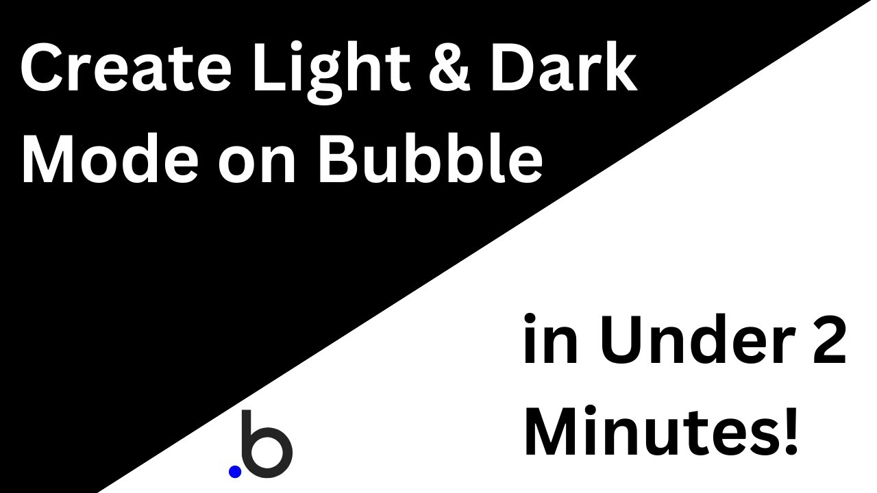 Create Light & Dark Mode on Bubble in Under 2 Minutes! | Bubble.io Tutorials
