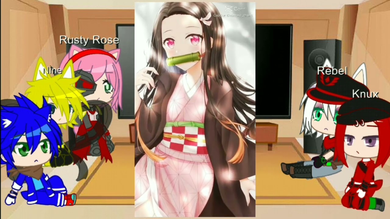 Sonic Prime (New Yoke) react to Nezuko the demon|Demon Slayer|STH|ANIME|GAME|GC NOX|AU