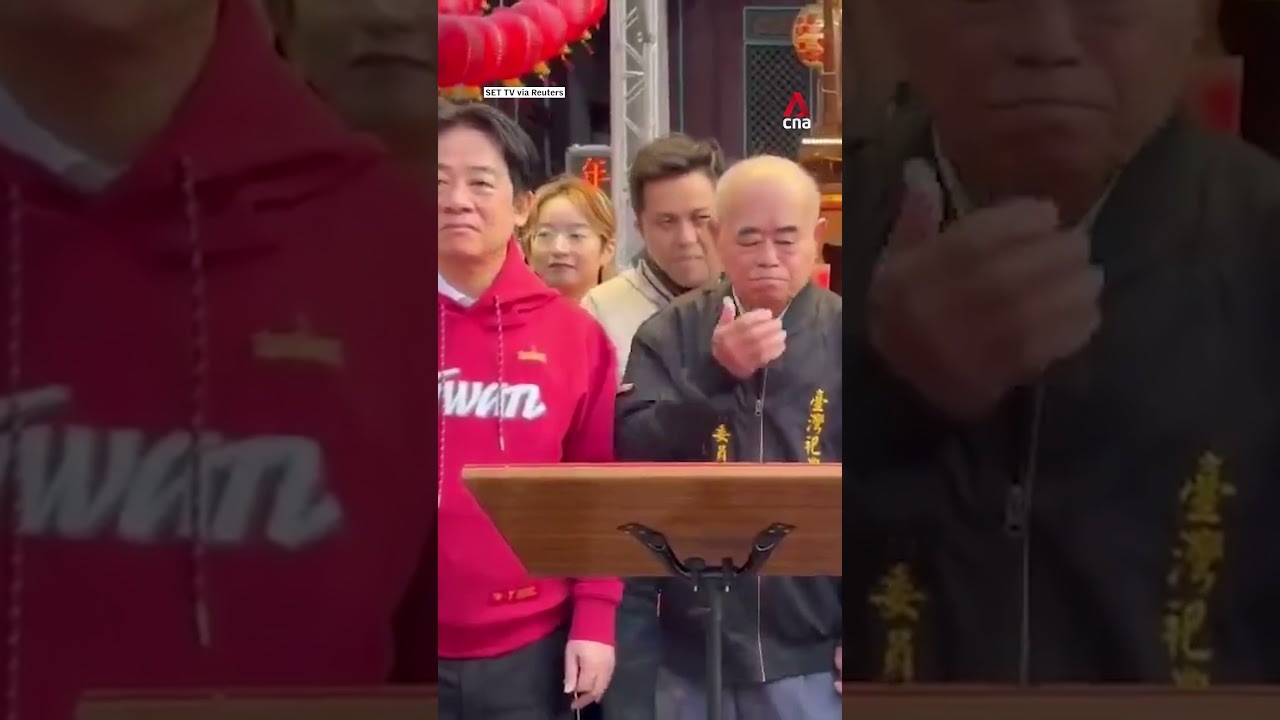 Taiwan President Lai Ching-te splashed with vomit after official falls ill
