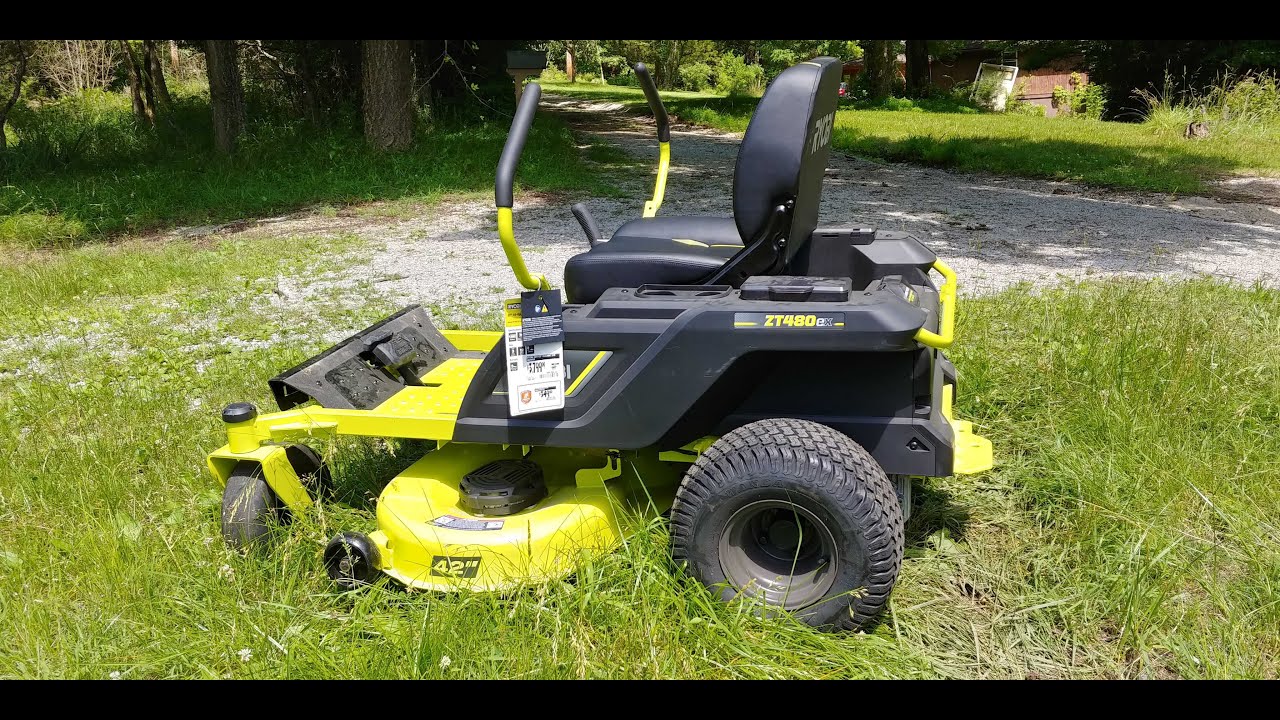 $0 to mow my yard!  ryobi zt480ex battery powered zero turn mower  #ryobi #zt480ex #electric #mower