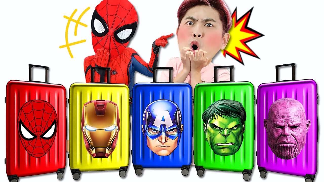 Spider-girl wants to go together!! 스파이더걸도 같이 놀러가고 싶어! 럭키강이