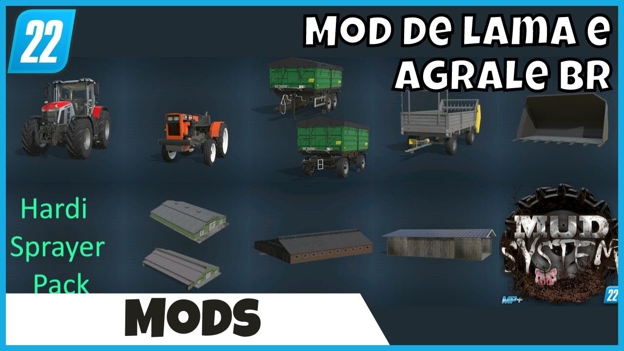 FS22 Mods | Mod de Lama Atoleiro o Mud System e Agrale 4100 Brasileiro para o Farming Simulator 22