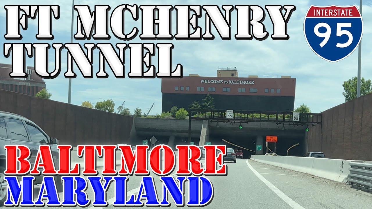 Fort McHenry Tunnel - Underwater - Baltimore - Maryland - 4K Infrastructure Drive