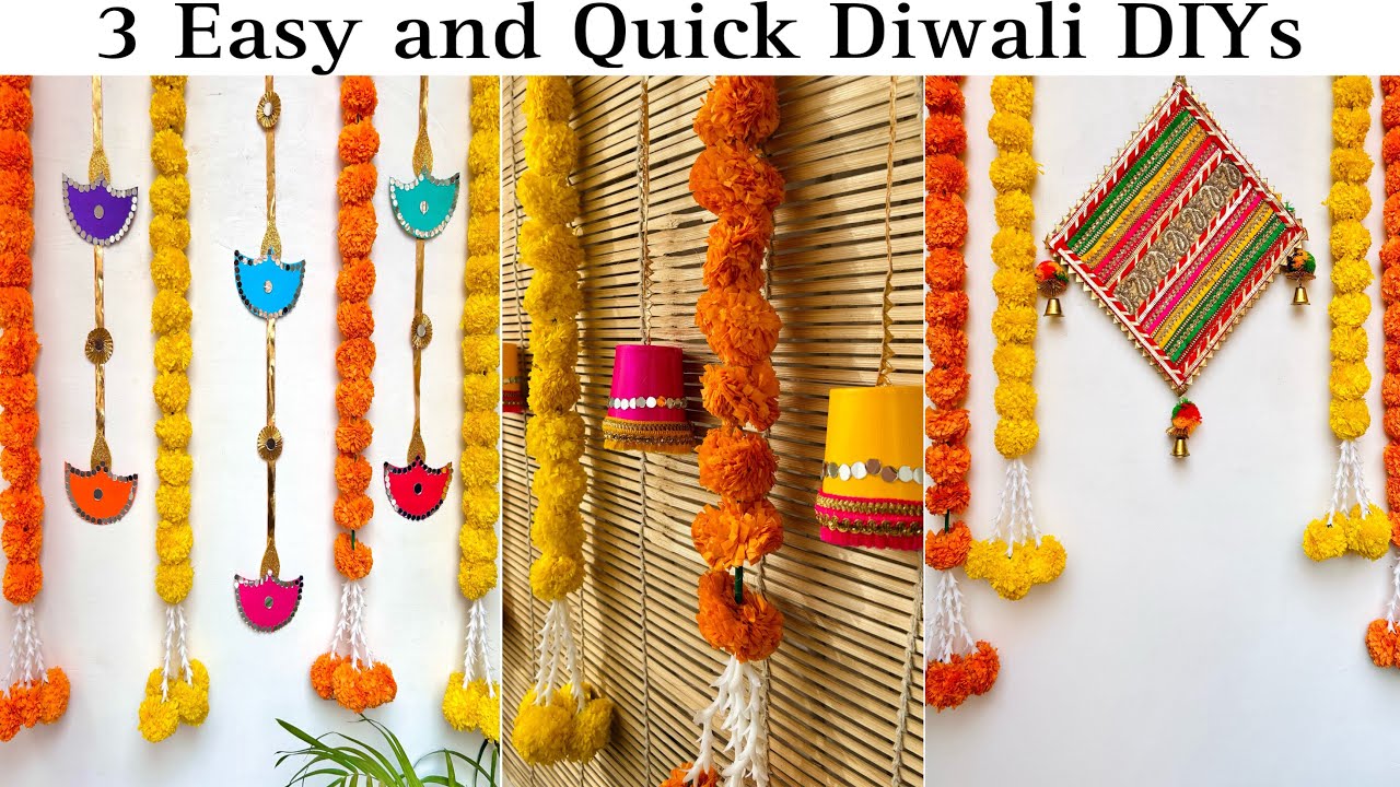 3 Easy & Quick Diwali DIY Ideas at Home | Diwali Decor Ideas Part-2 | Diwali Decor 2023