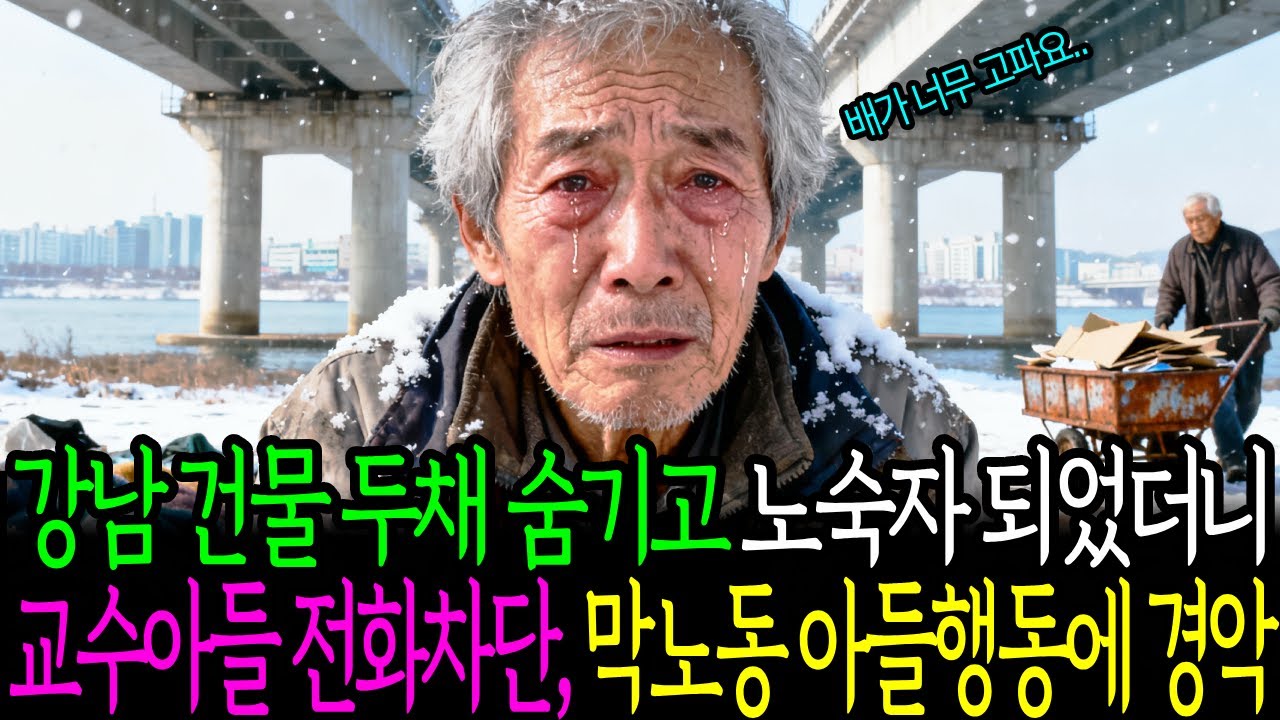 건설사재벌 숨기고 노숙자되었더니 교수아들은 전화차단 노가다꾼 아들의 행동에 경악!