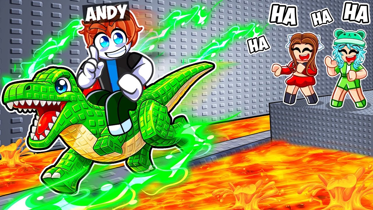I Pretended to be a noob then used 0.01% DINOSAUR In +1 Speed Dino Escape! (Roblox)