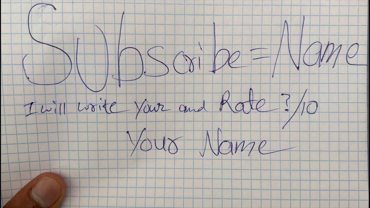 Name writing