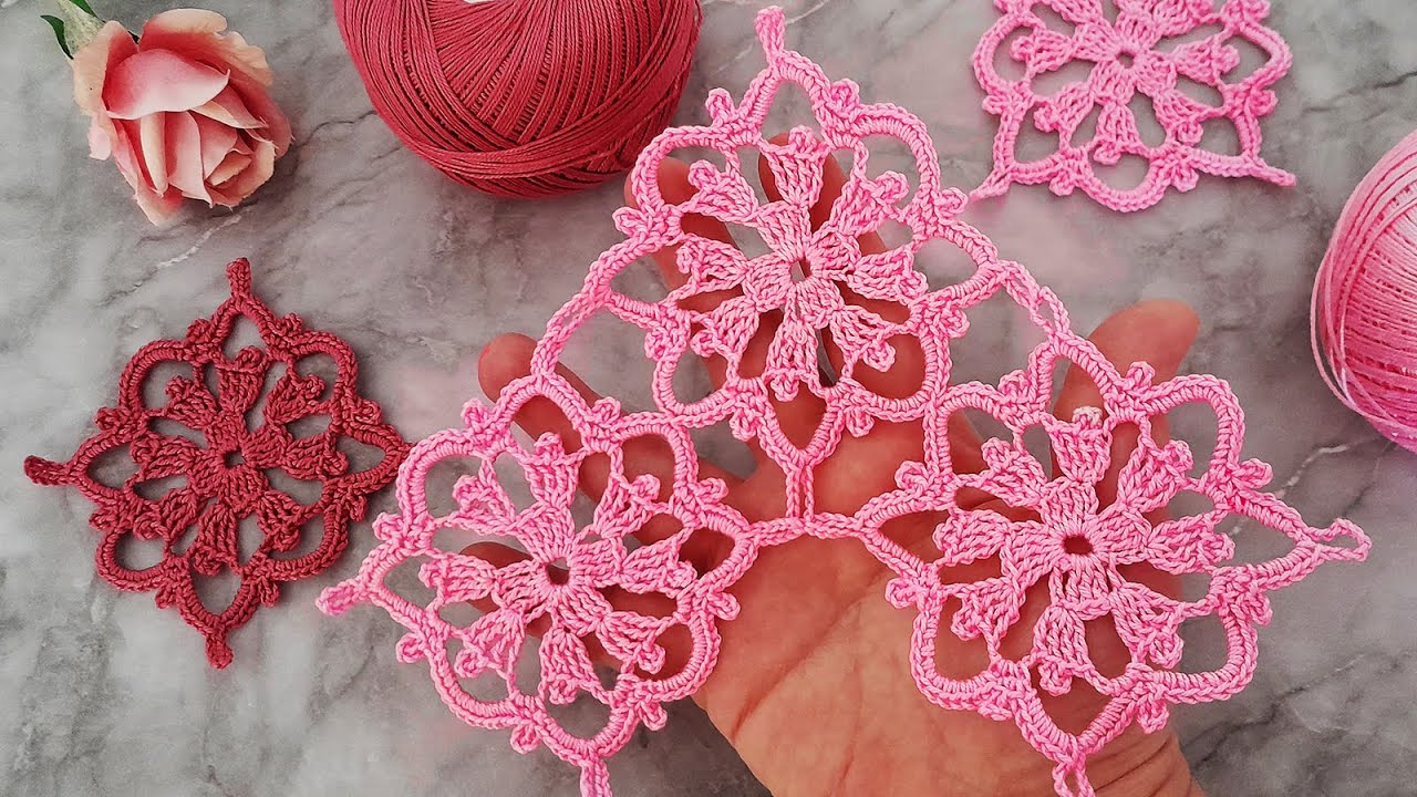 Кружево крючком 🧶 Новый дизайн вязания крючком квадратного узора для кружевного платья, топа крючком