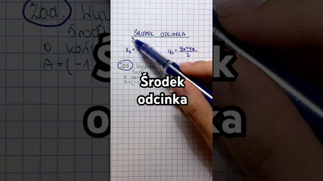 Środek odcinka ✅ geometria analityczna