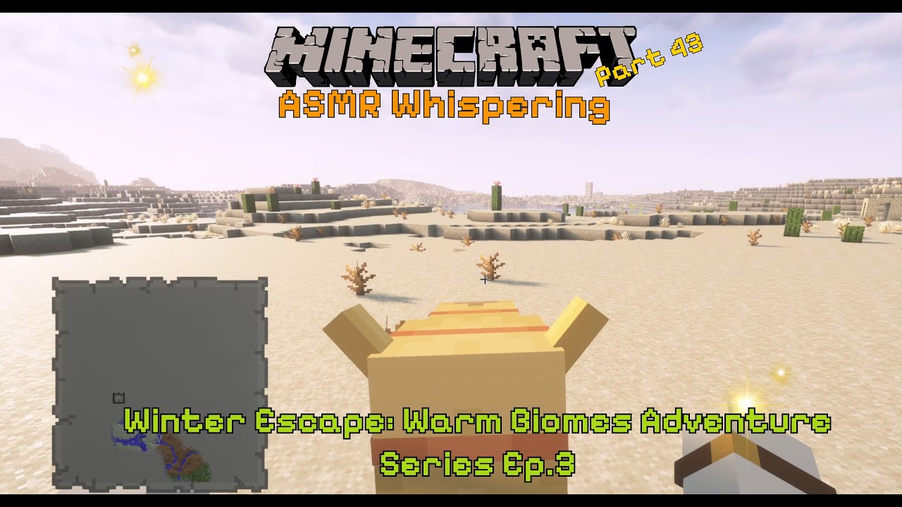 Minecraft ASMR ❤️-  Exploring Desert and Trading | Relaxing Longplay 😸 Part 43