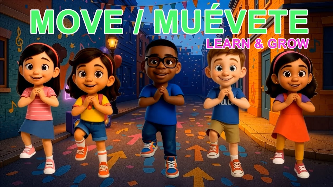 Move and Groove / ¡Muévete! 💃 Fun Bilingual Dance Song for Kids | English & Spanish Song for Kids