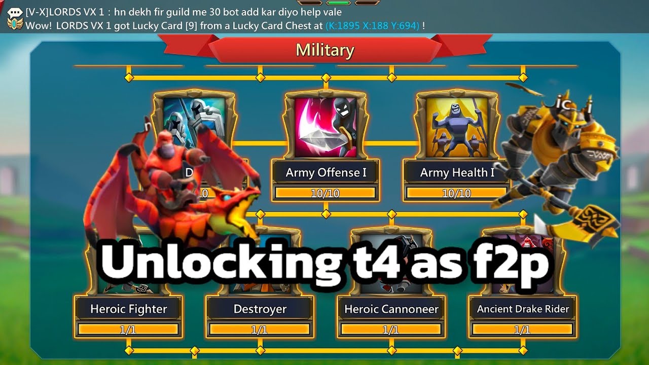 🔥𝐔𝐧𝐥𝐨𝐜𝐤𝐢𝐧𝐠 𝐓𝟒 𝐢𝐧 𝐥𝐨𝐫𝐝𝐬 𝐦𝐨𝐛𝐢𝐥𝐞 𝐀𝐬 𝐟𝟐𝐩 😍 | How to unlock t4 👈