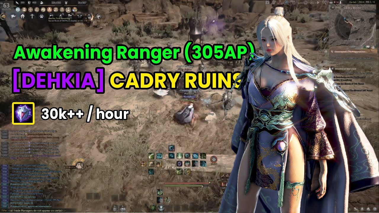 BDO Awk Ranger 305 AP - Dehkia Cadry Ruins 30k/hr